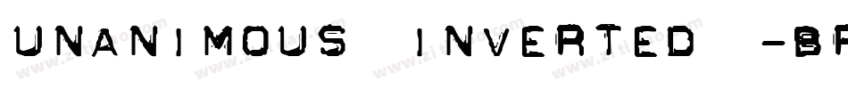 Unanimous Inverted -BRK-1字体转换